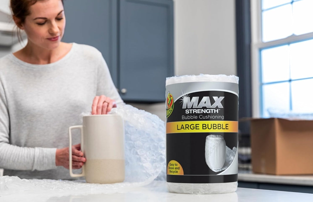 DUCK BRAND MAX STRENGTH Large Bubble Cushion Bubble Wrap